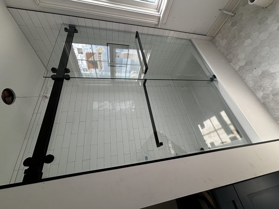 Glass railing installation